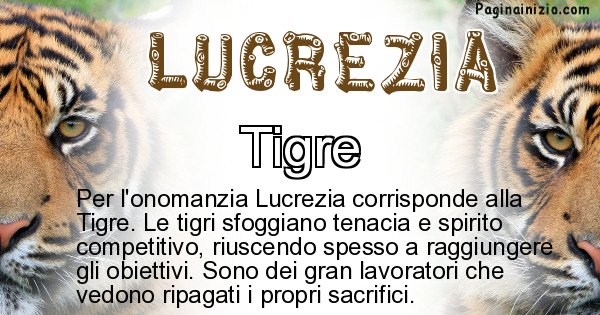 Lucrezia - Animale associato al nome Lucrezia