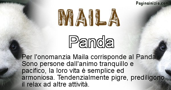 Maila - Animale associato al nome Maila