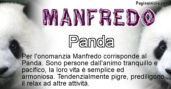 Manfredo - Animale associato al nome Manfredo