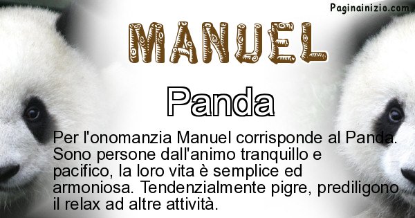 Manuel - Animale associato al nome Manuel