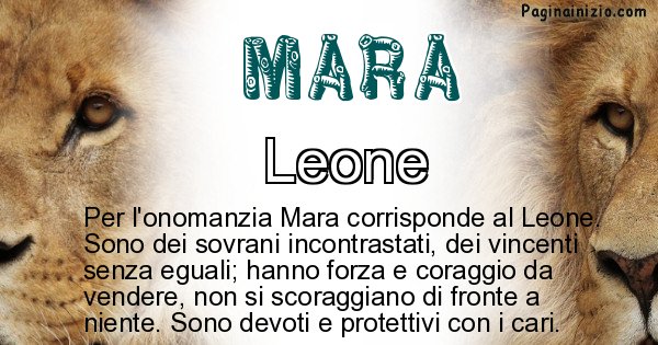 Mara - Animale associato al nome Mara