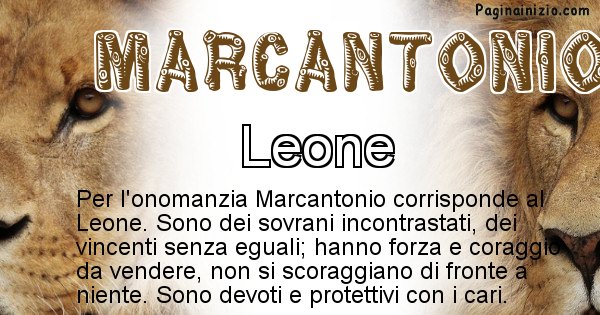 Marcantonio - Animale associato al nome Marcantonio