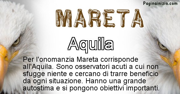 Mareta - Animale associato al nome Mareta