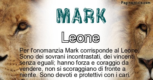 Mark - Animale associato al nome Mark