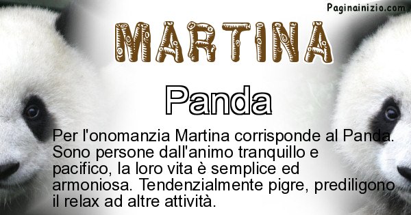 Martina - Animale associato al nome Martina
