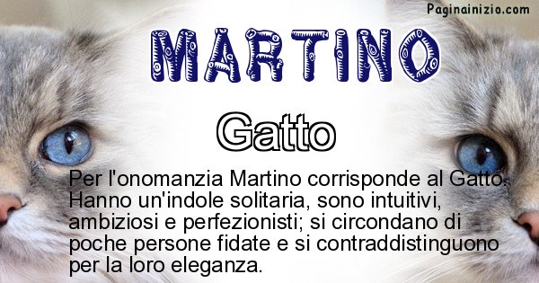 Martino - Animale associato al nome Martino