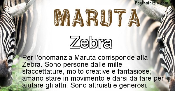 Maruta - Animale associato al nome Maruta