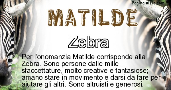 Matilde - Animale associato al nome Matilde