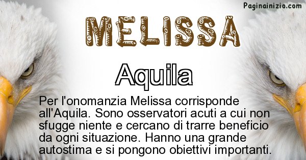 Melissa - Animale associato al nome Melissa