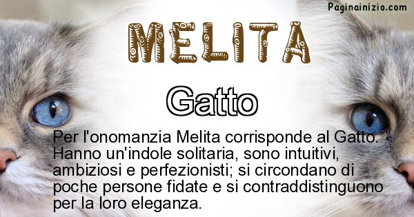 Melita - Animale associato al nome Melita
