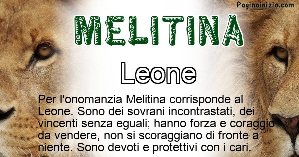 Melitina - Animale associato al nome Melitina