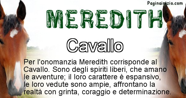 Meredith - Animale associato al nome Meredith