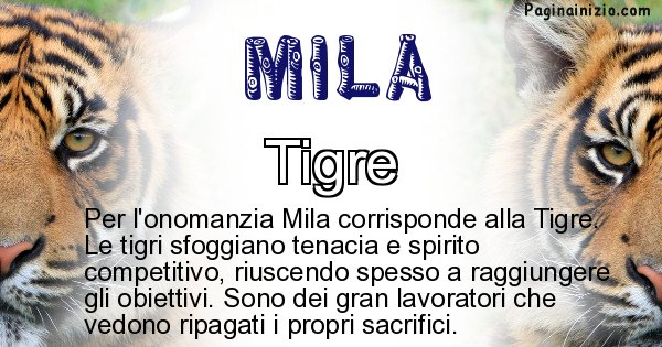 Mila - Animale associato al nome Mila