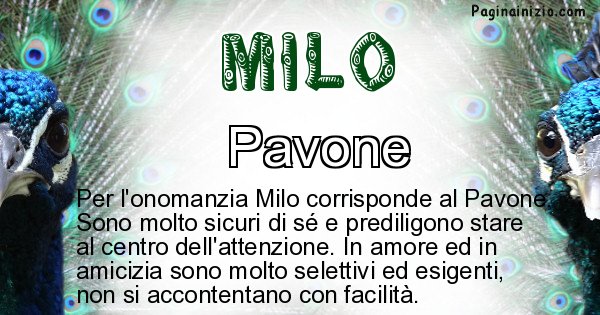 Milo - Animale associato al nome Milo