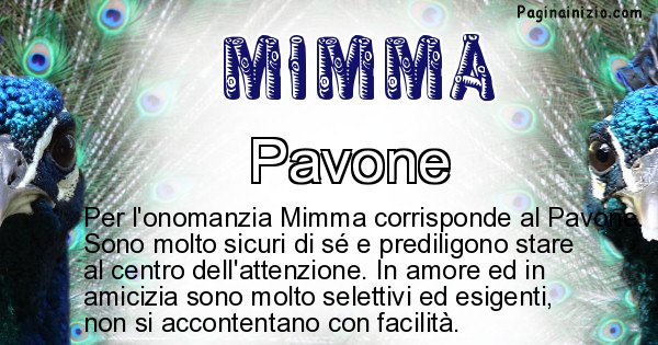 Mimma - Animale associato al nome Mimma