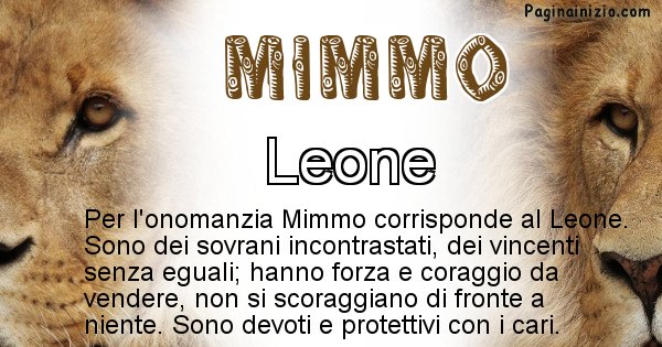 Mimmo - Animale associato al nome Mimmo