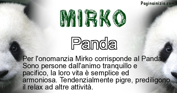 Mirko - Animale associato al nome Mirko