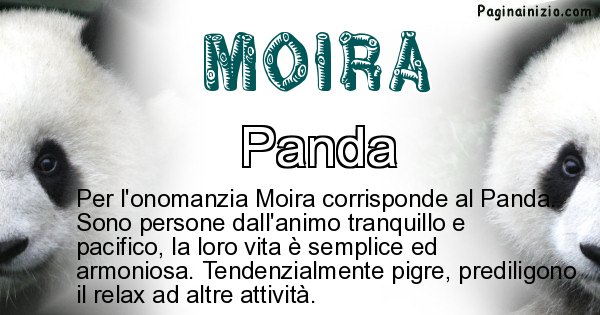 Moira - Animale associato al nome Moira