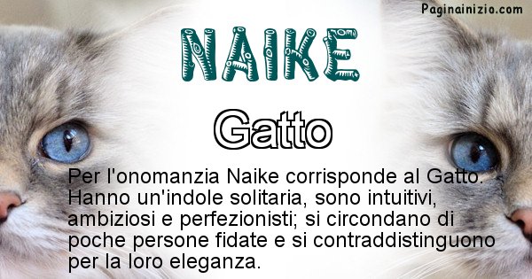 Naike - Animale associato al nome Naike