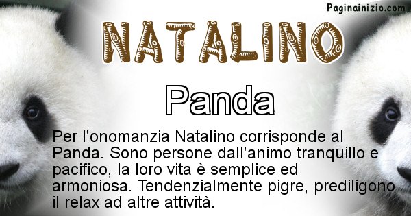 Natalino - Animale associato al nome Natalino
