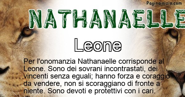 Nathanaelle - Animale associato al nome Nathanaelle