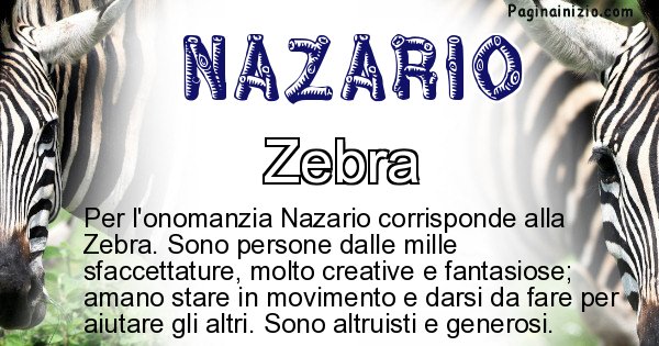 Nazario - Animale associato al nome Nazario