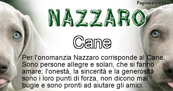 Nazzaro - Animale associato al nome Nazzaro