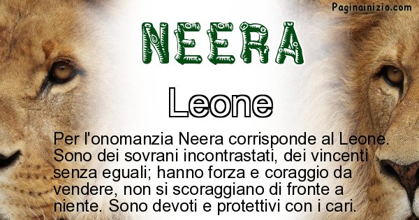 Neera - Animale associato al nome Neera