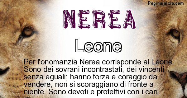 Nerea - Animale associato al nome Nerea