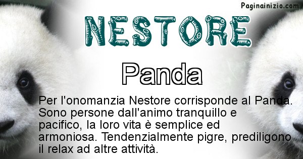 Nestore - Animale associato al nome Nestore