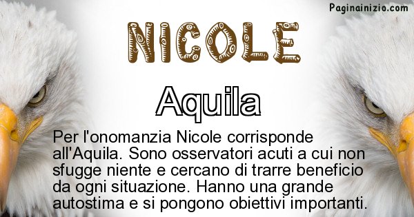 Nicole - Animale associato al nome Nicole