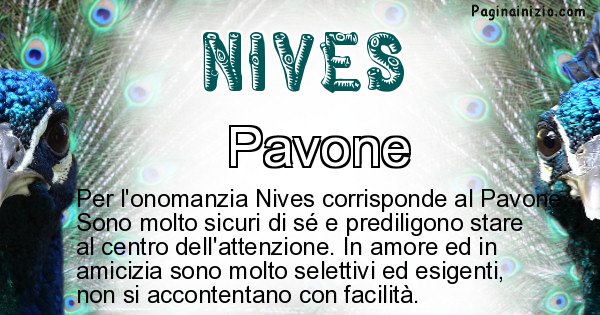 Nives - Animale associato al nome Nives