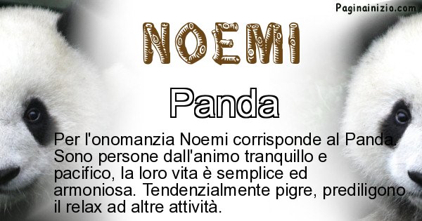 Noemi - Animale associato al nome Noemi