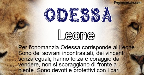 Odessa - Animale associato al nome Odessa