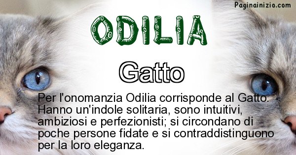 Odilia - Animale associato al nome Odilia