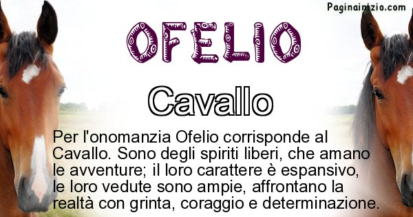 Ofelio - Animale associato al nome Ofelio