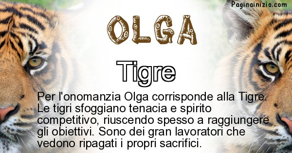Olga - Animale associato al nome Olga