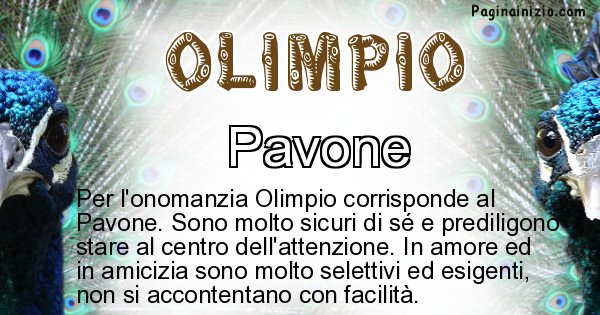 Olimpio - Animale associato al nome Olimpio