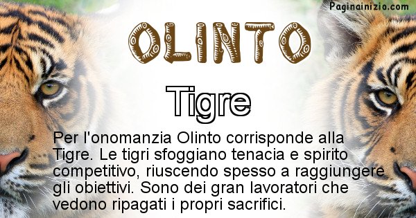 Olinto - Animale associato al nome Olinto