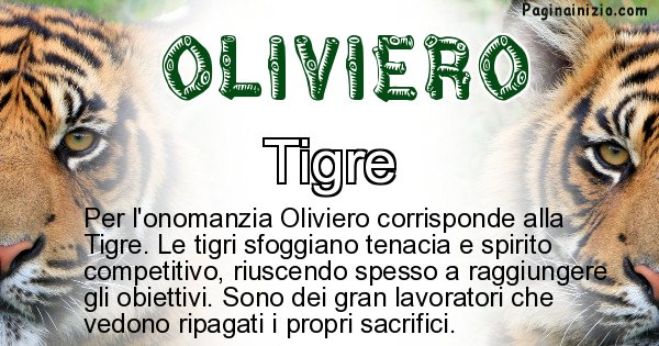 Oliviero - Animale associato al nome Oliviero