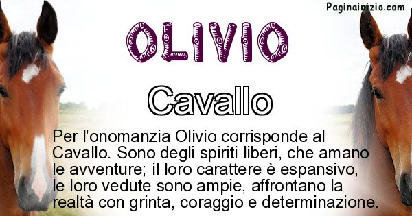 Olivio - Animale associato al nome Olivio