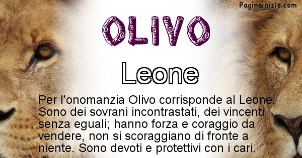 Olivo - Animale associato al nome Olivo