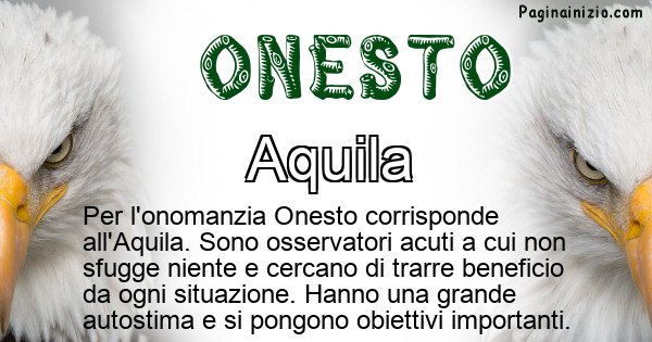 Onesto - Animale associato al nome Onesto