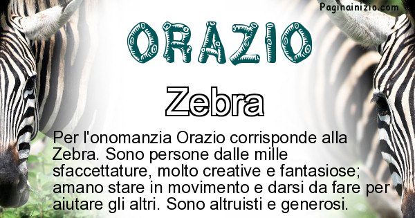 Orazio - Animale associato al nome Orazio