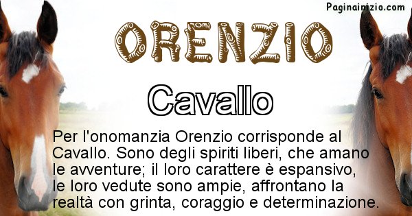 Orenzio - Animale associato al nome Orenzio