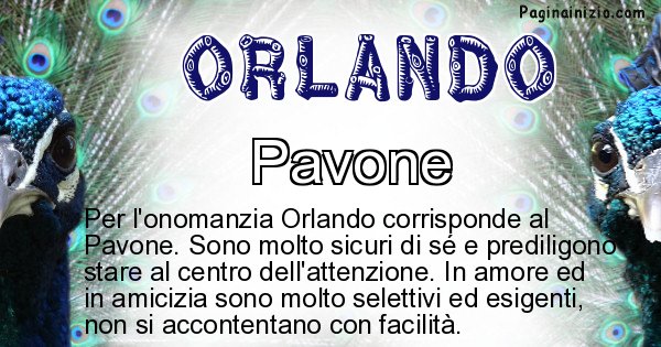 Orlando - Animale associato al nome Orlando