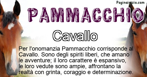 Pammacchio - Animale associato al nome Pammacchio