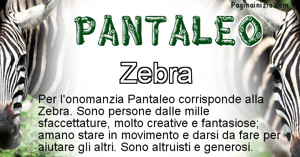 Pantaleo - Animale associato al nome Pantaleo