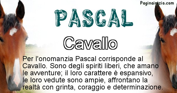 Pascal - Animale associato al nome Pascal