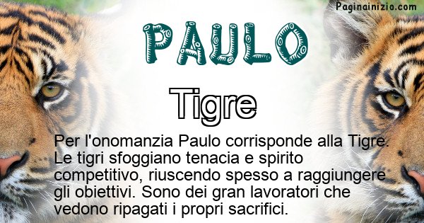 Paulo - Animale associato al nome Paulo
